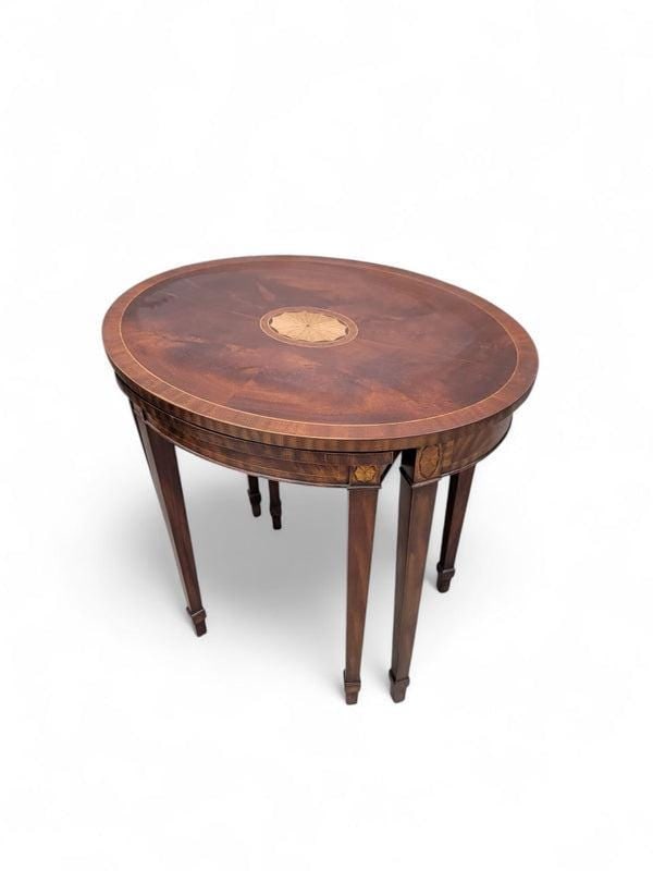 Vintage Regency Style Inlaid Nesting Tables by Maitland Smith - 6