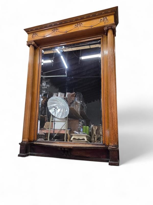 Antique Victorian Style Architectural Salvage Beveled Pier Mirror - 2