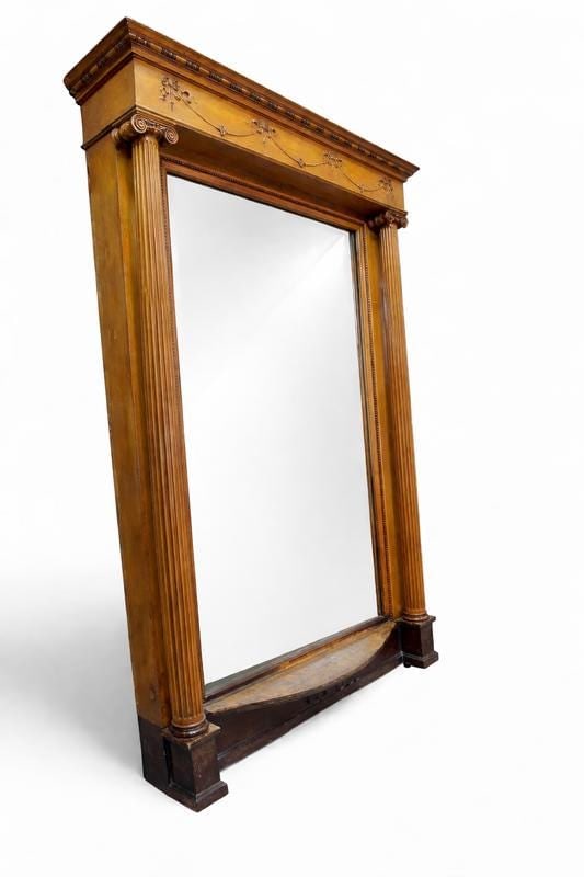 Antique Victorian Style Architectural Salvage Beveled Pier Mirror - 4