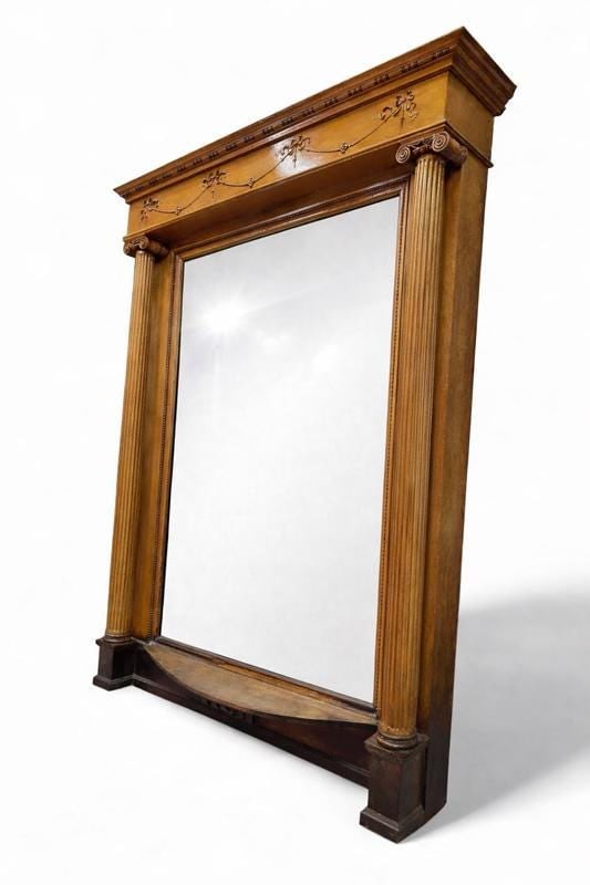 Antique Victorian Style Architectural Salvage Beveled Pier Mirror - 6