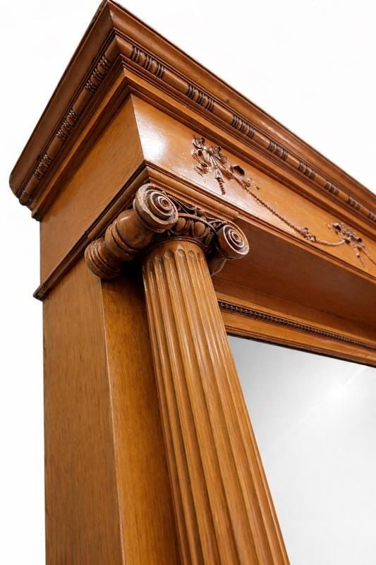 Antique Victorian Style Architectural Salvage Beveled Pier Mirror - 7