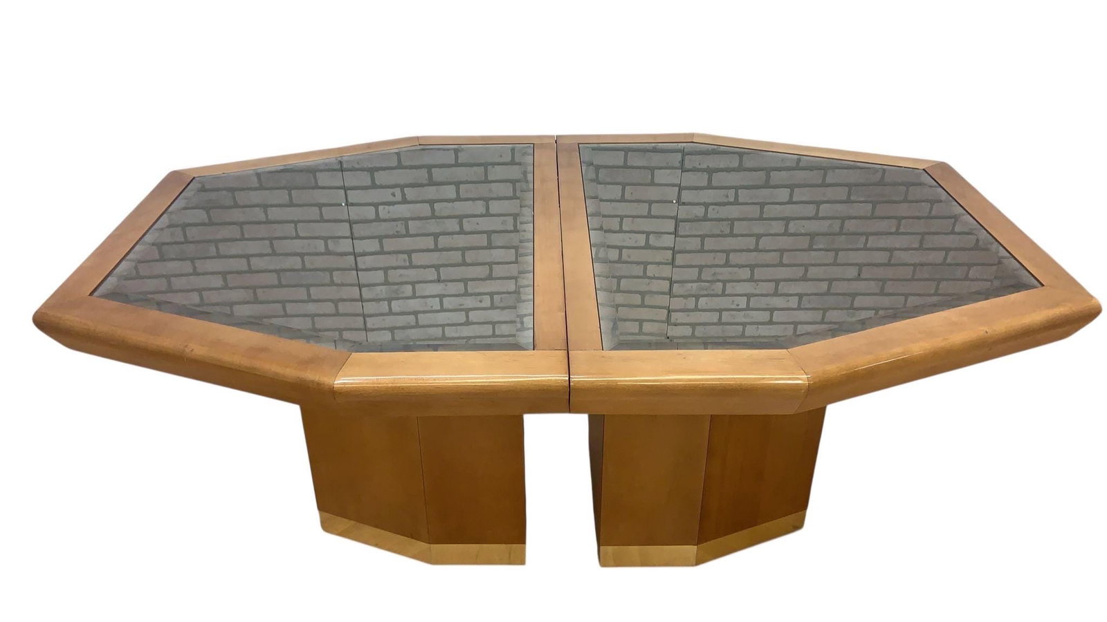 Architectural Octagonal Extension Dining Table on Plinth Bases - 3
