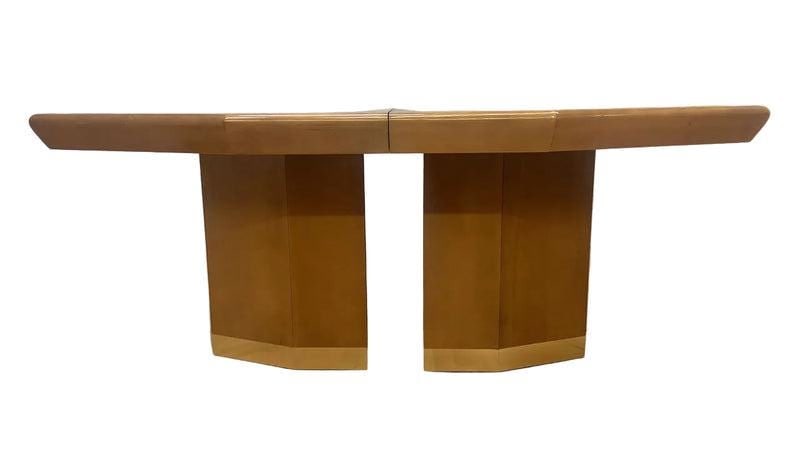 Architectural Octagonal Extension Dining Table on Plinth Bases - 6