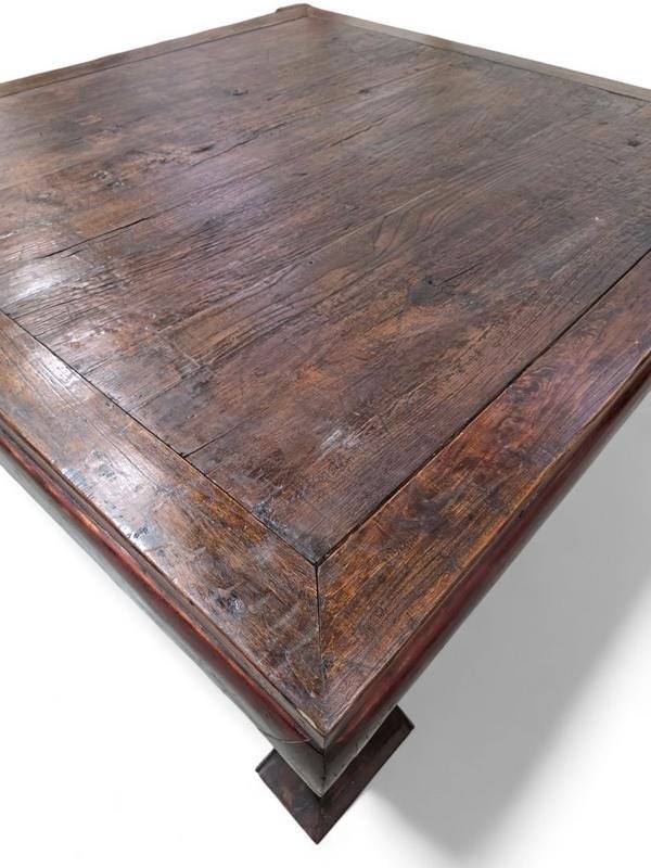 Antique Shanxi Province Elm Oversized Coffee Table - 4