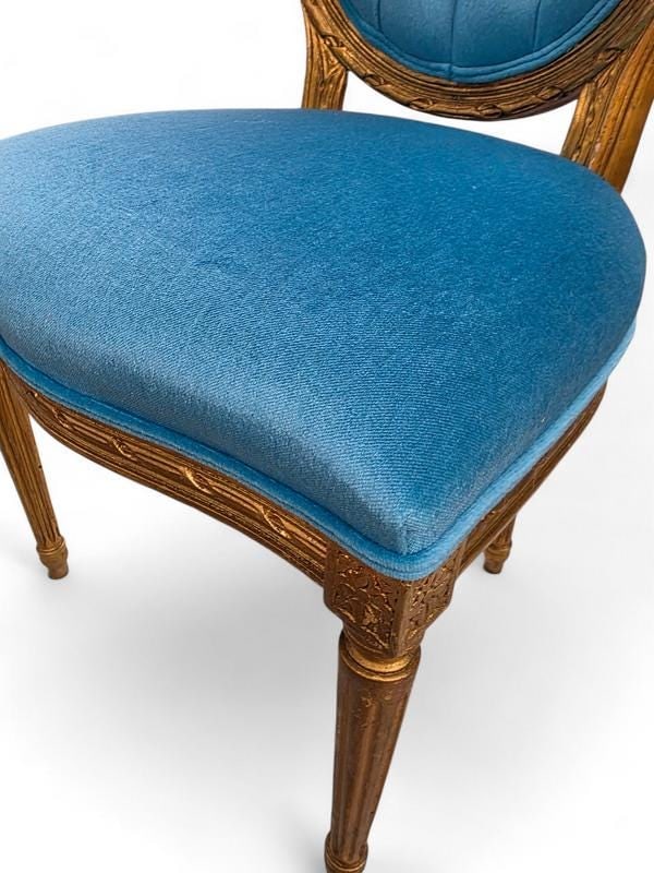 Antique French Carved Chairs Newly Reupholstered - Set of 4 - 7