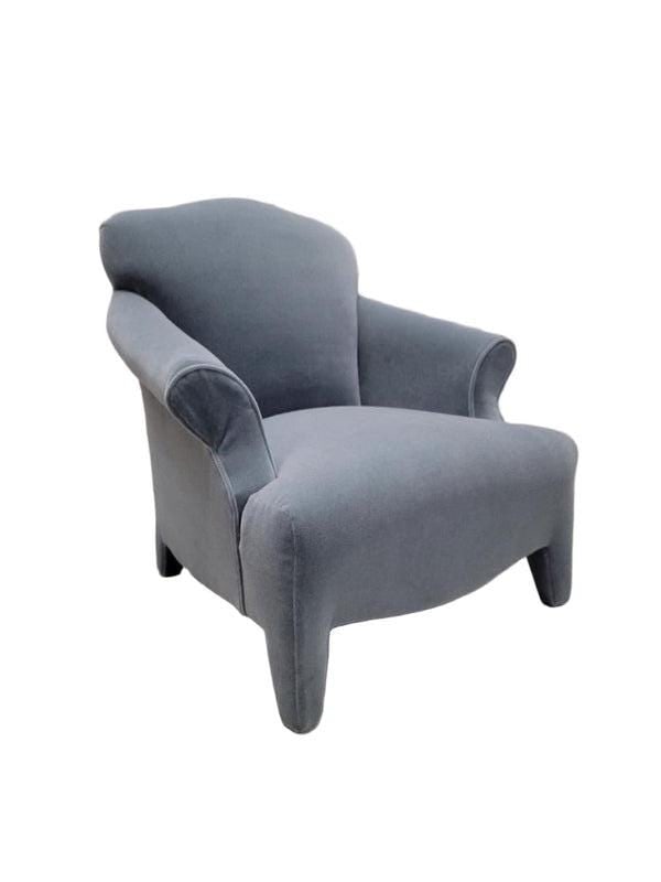 Postmodern Lounge Chair & Ottoman by Donghia Luciano Newly Reupholstered - 5