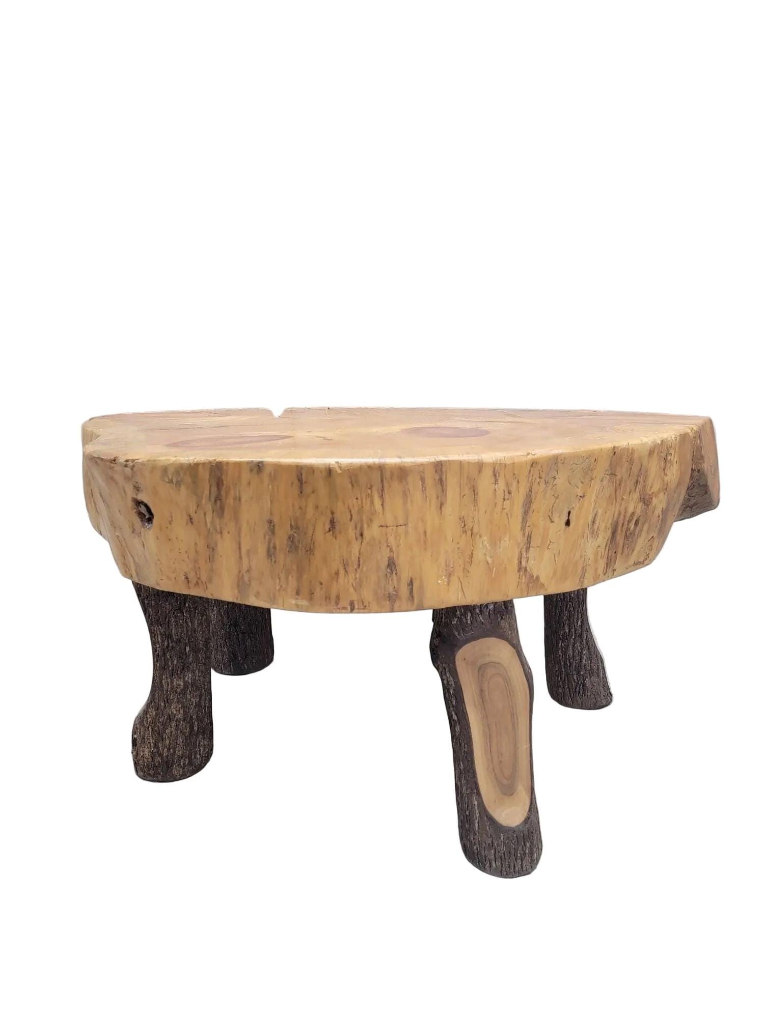 Vintage Live Edge Wood Side/Coffee Table - 2