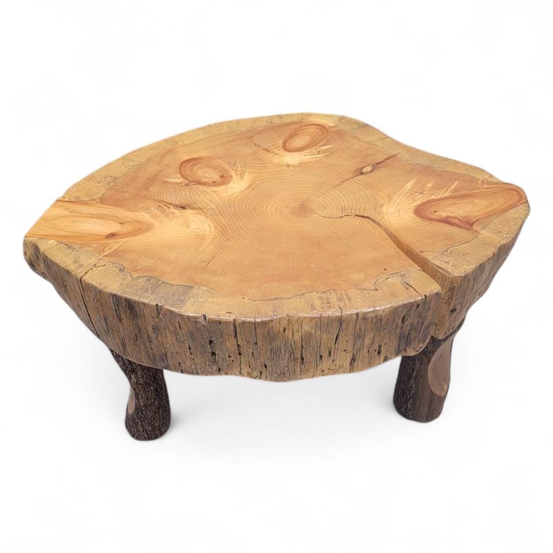 Vintage Live Edge Wood Side/Coffee Table - 3