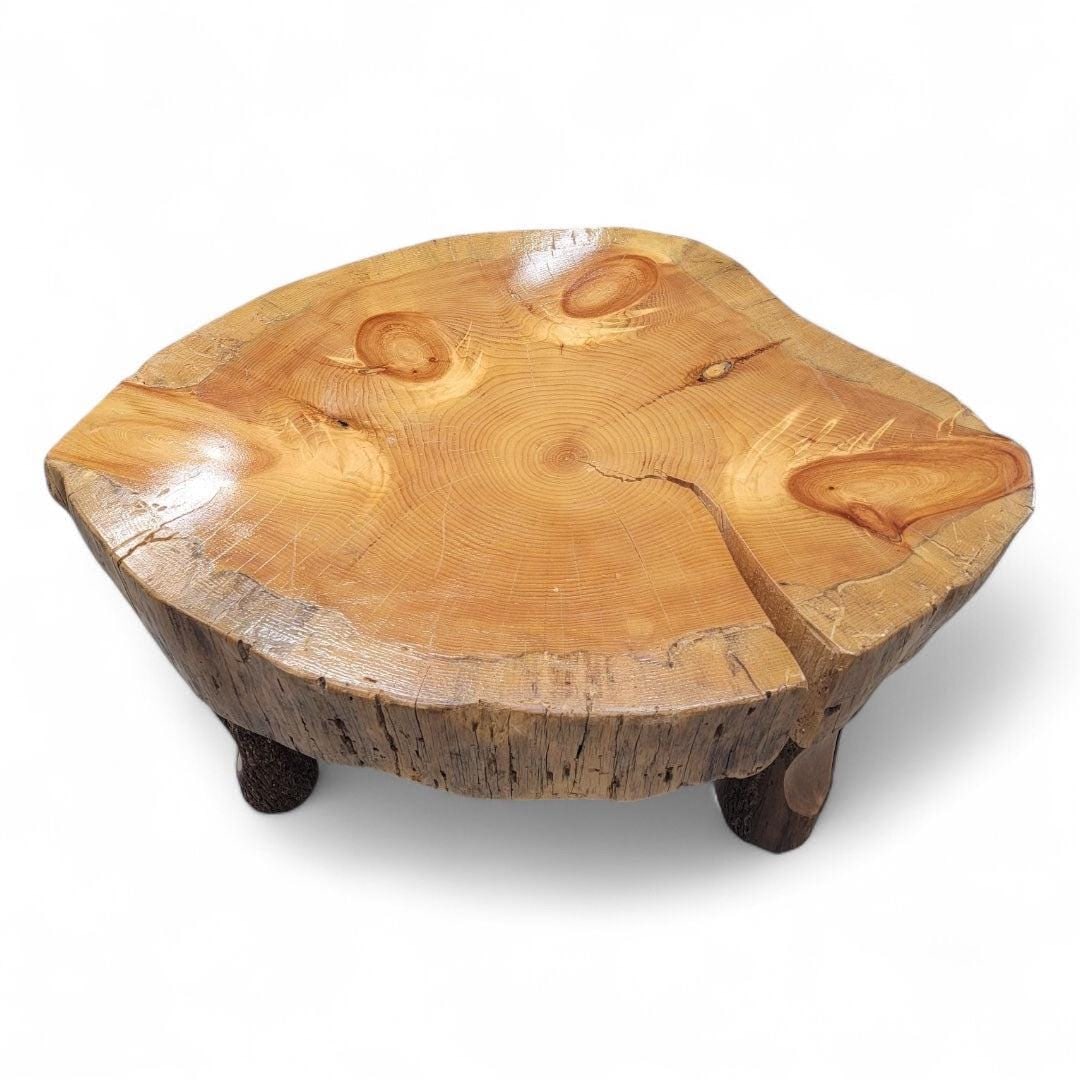 Vintage Live Edge Wood Side/Coffee Table - 7