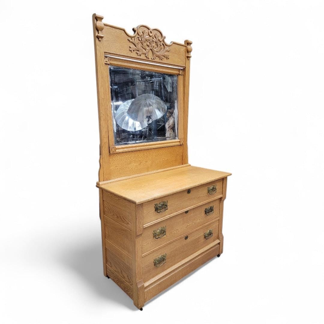 New - Antique French Country Style Bedroom Set - 5