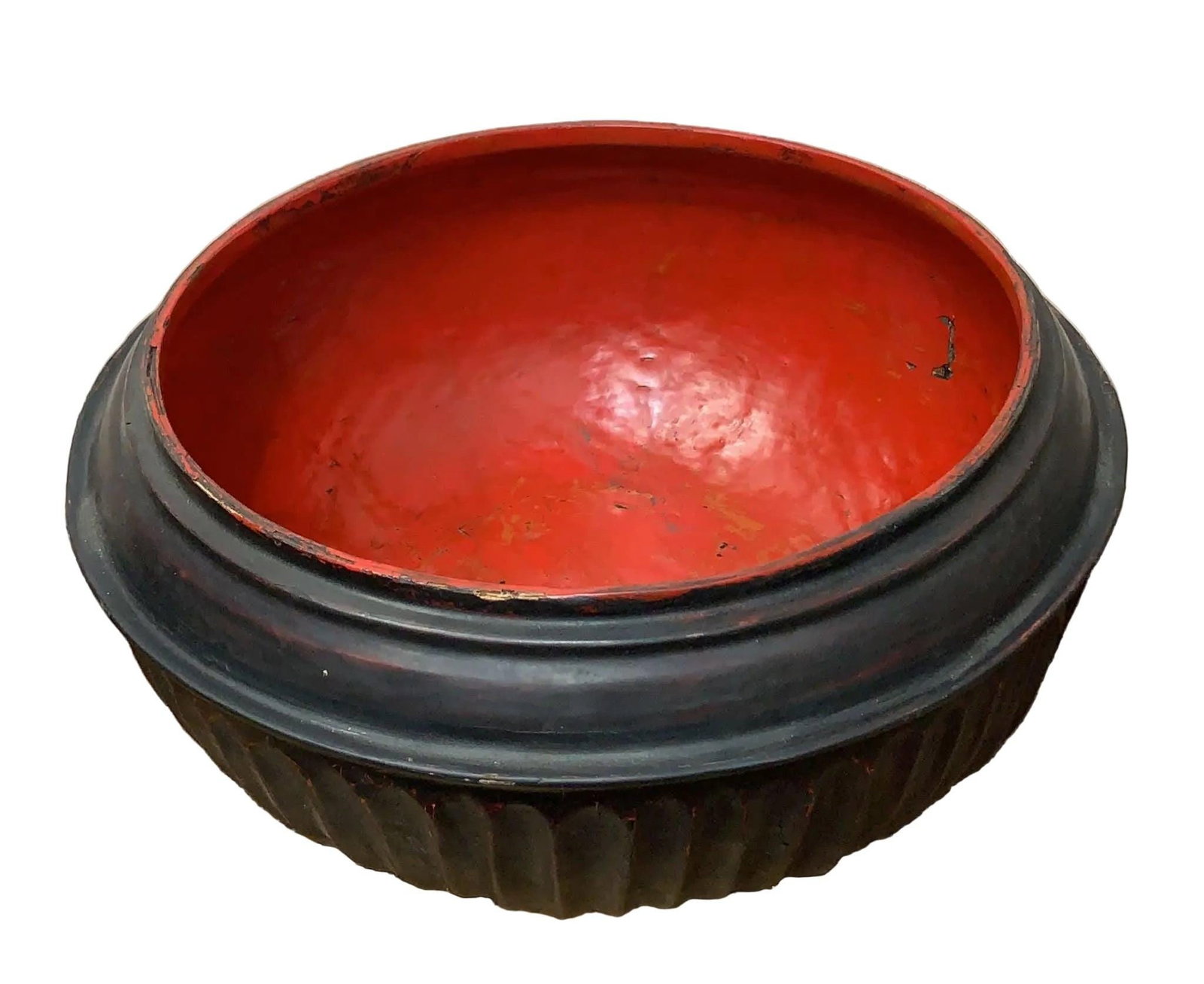 Antique Burmese Black Monk Offering Bowl Set - 5