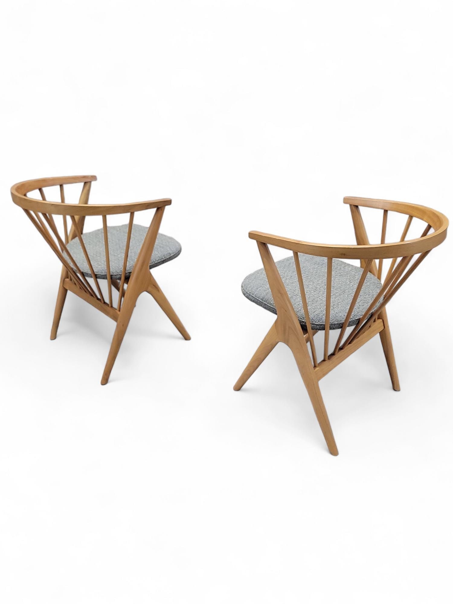 MCM Sibast Møbler No 8 Style Teak Captain Chairs - Pair - 6