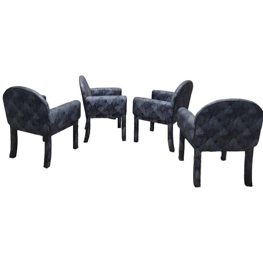 Vintage Postmodern Deco Style Dining Chairs - Set of 8 - 6