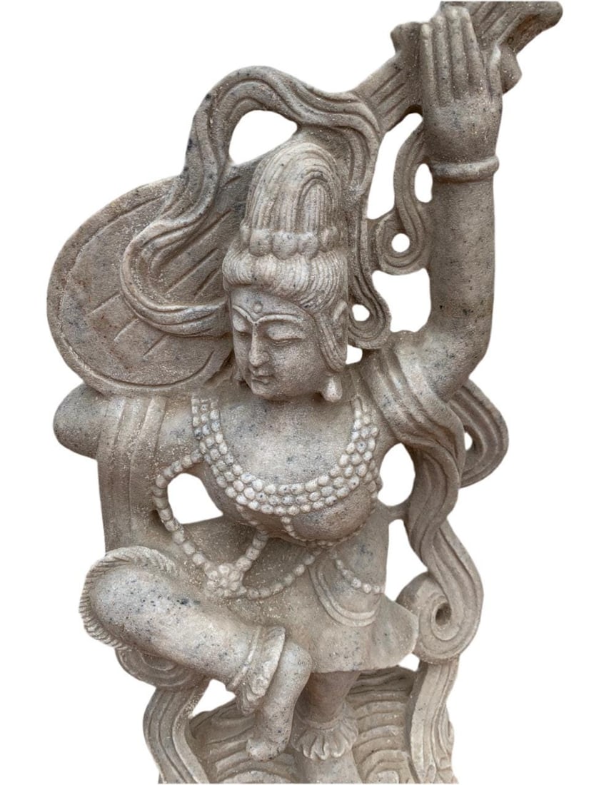 Antique Indian Saraswati Godess Statue - 2