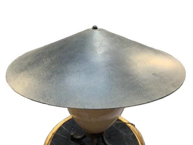 Vintage Karl Springer Style Ceramic Table Lamps With Metal Shades - Pair - 5