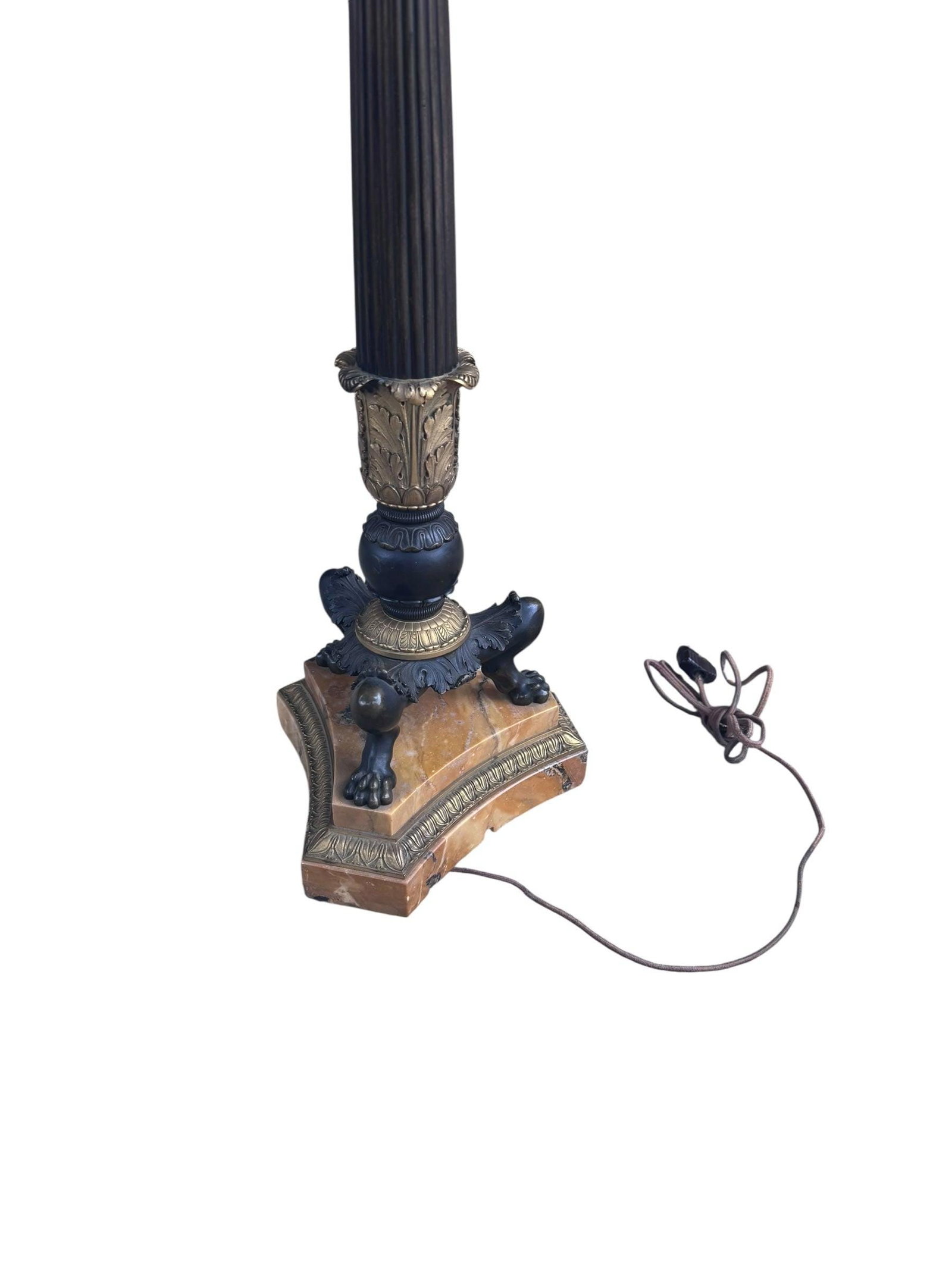 Antique 19th Century French Empire Candelabra Lamp - 5