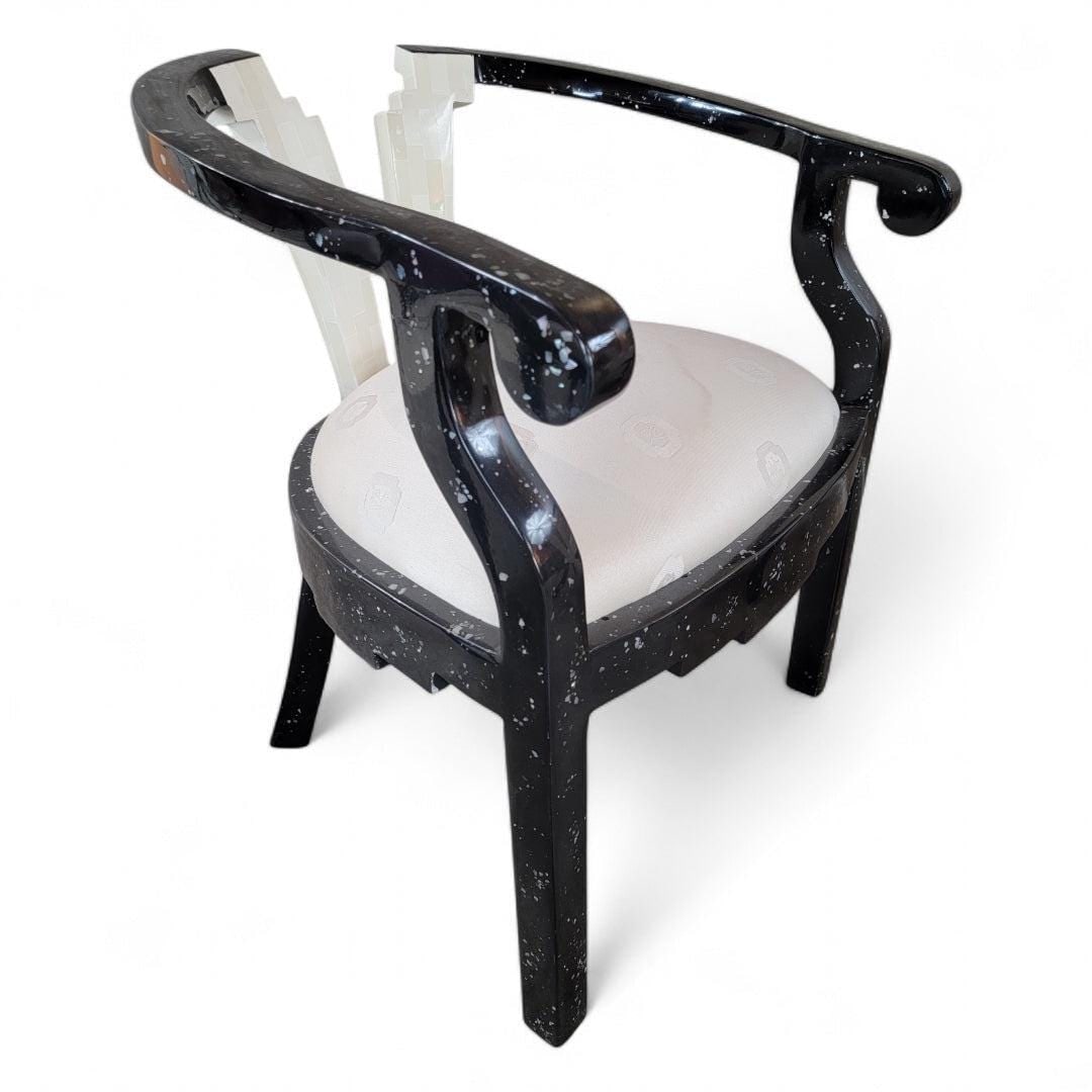 Postmodern Sculptural Tessellated Stone Dining Chairs - 6 - 7
