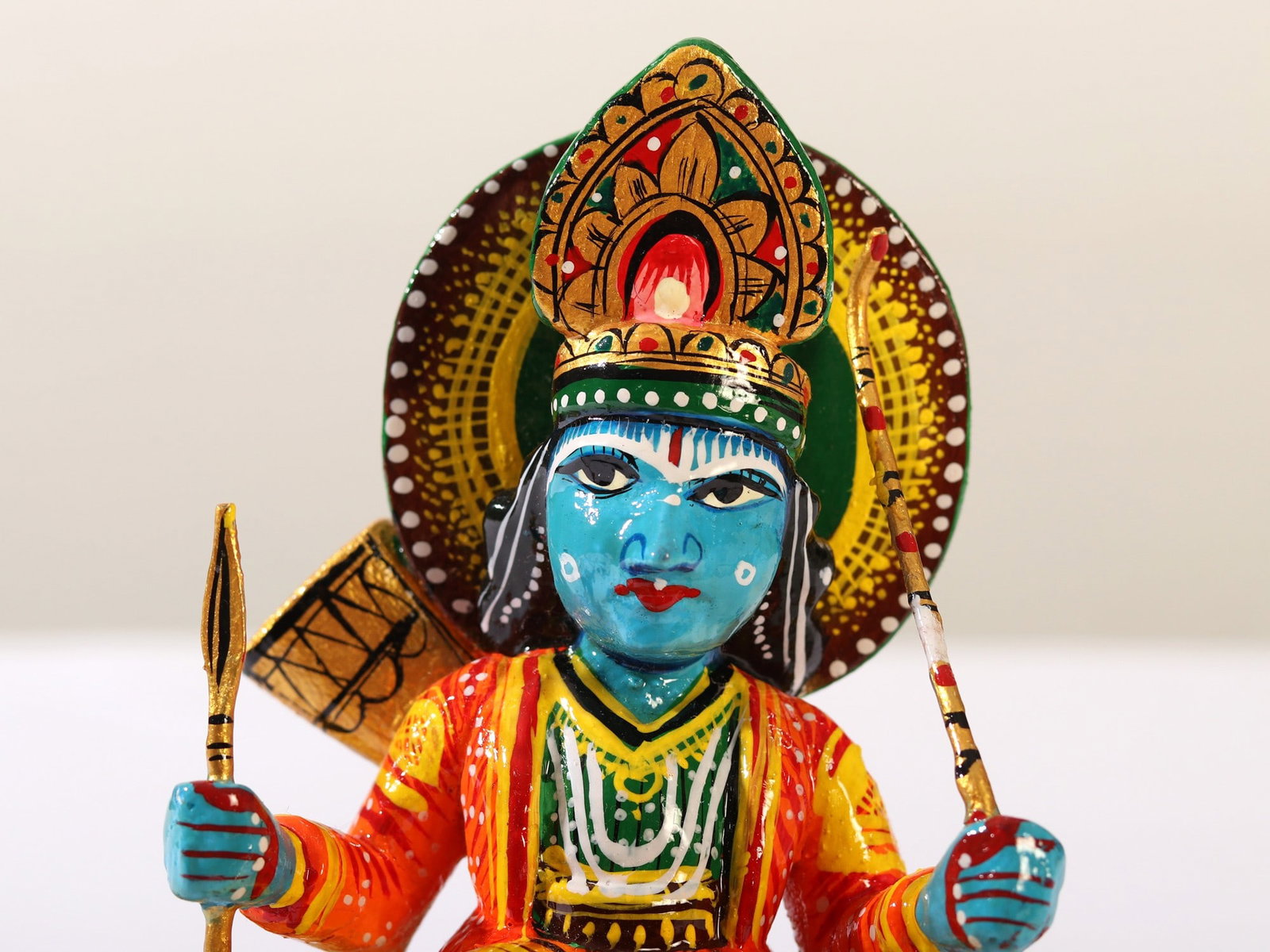 Wood Lord Ram on Bird - Varanasi Artform - 2