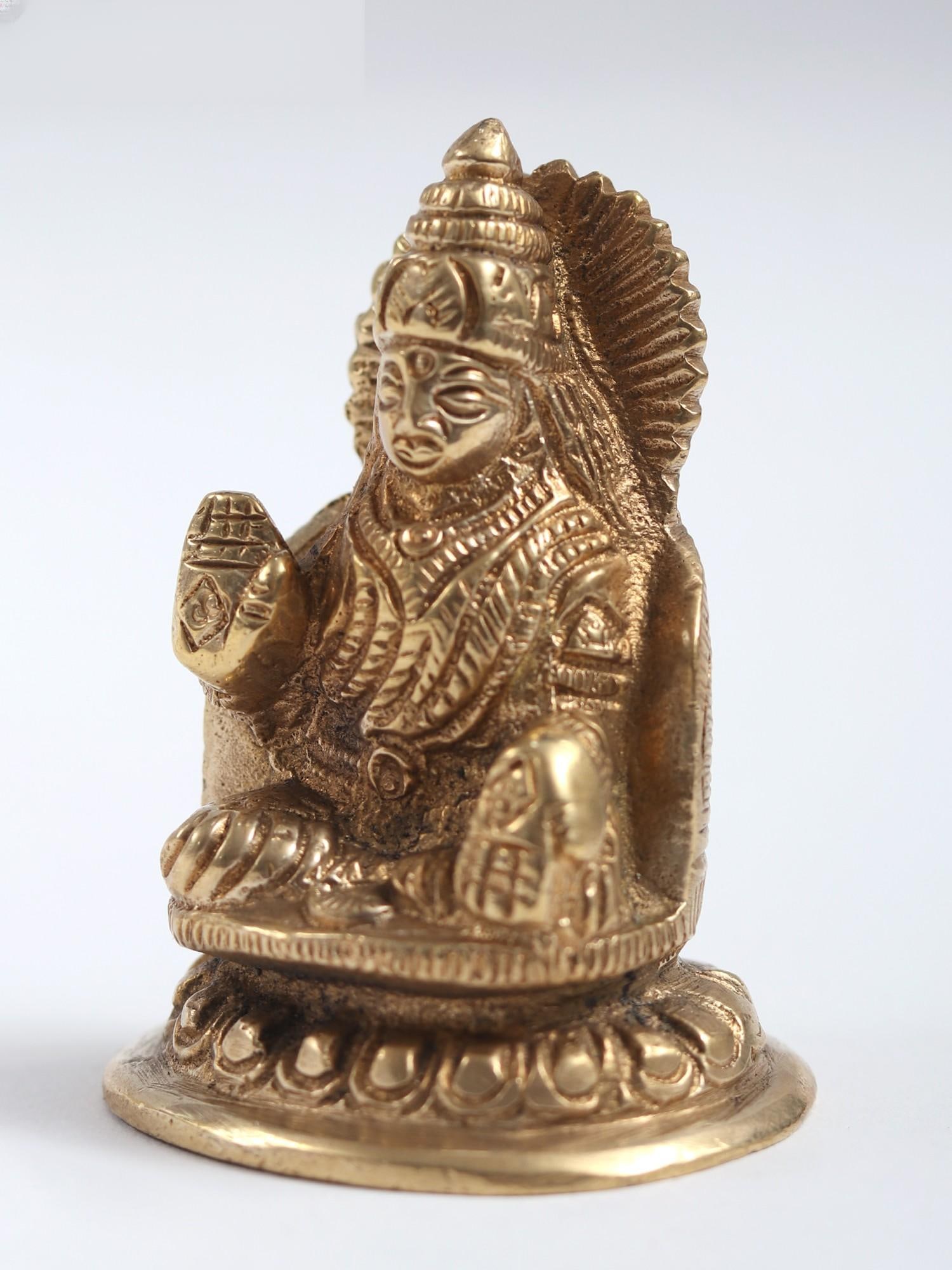 2" Small Brass Goddess Lakshmi Sculpture - 2
