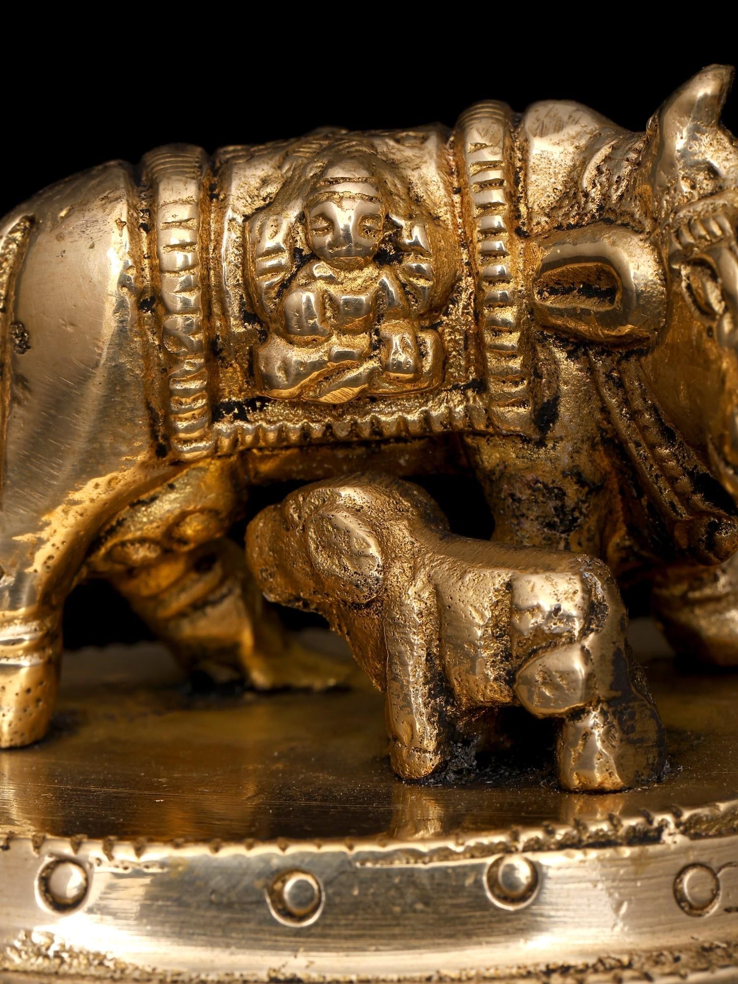 2" Small Kamadhenu Cow with Calf - 2