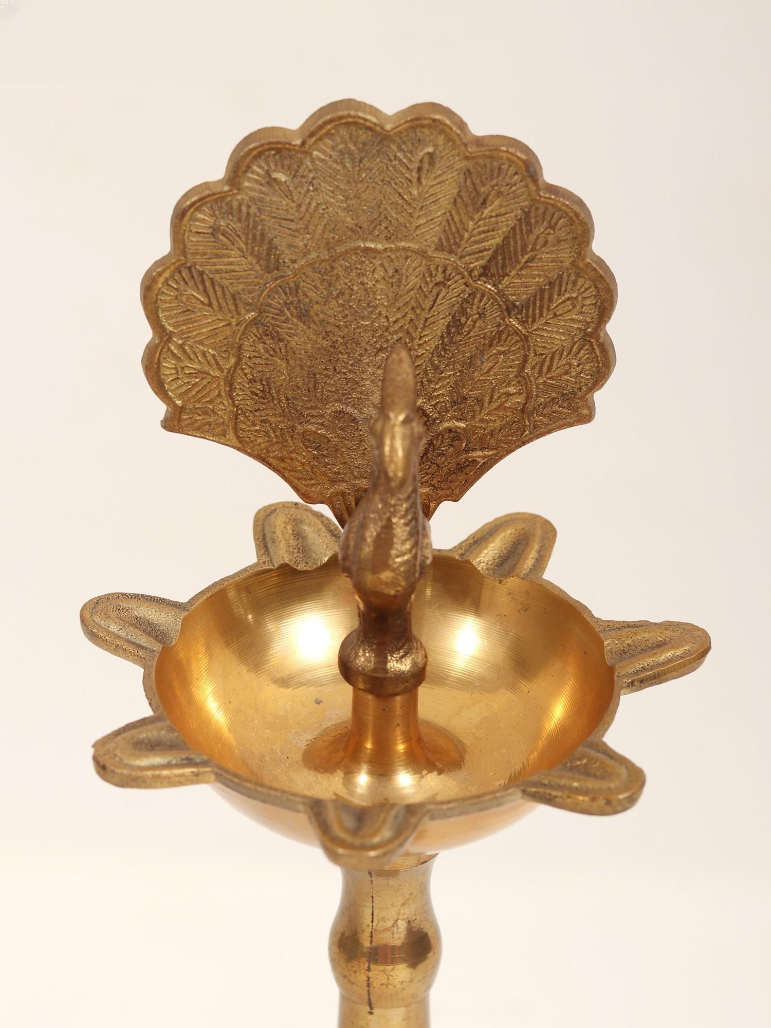 Seven Wicks Peacock Design Lamp (Inferior Quality) - 2