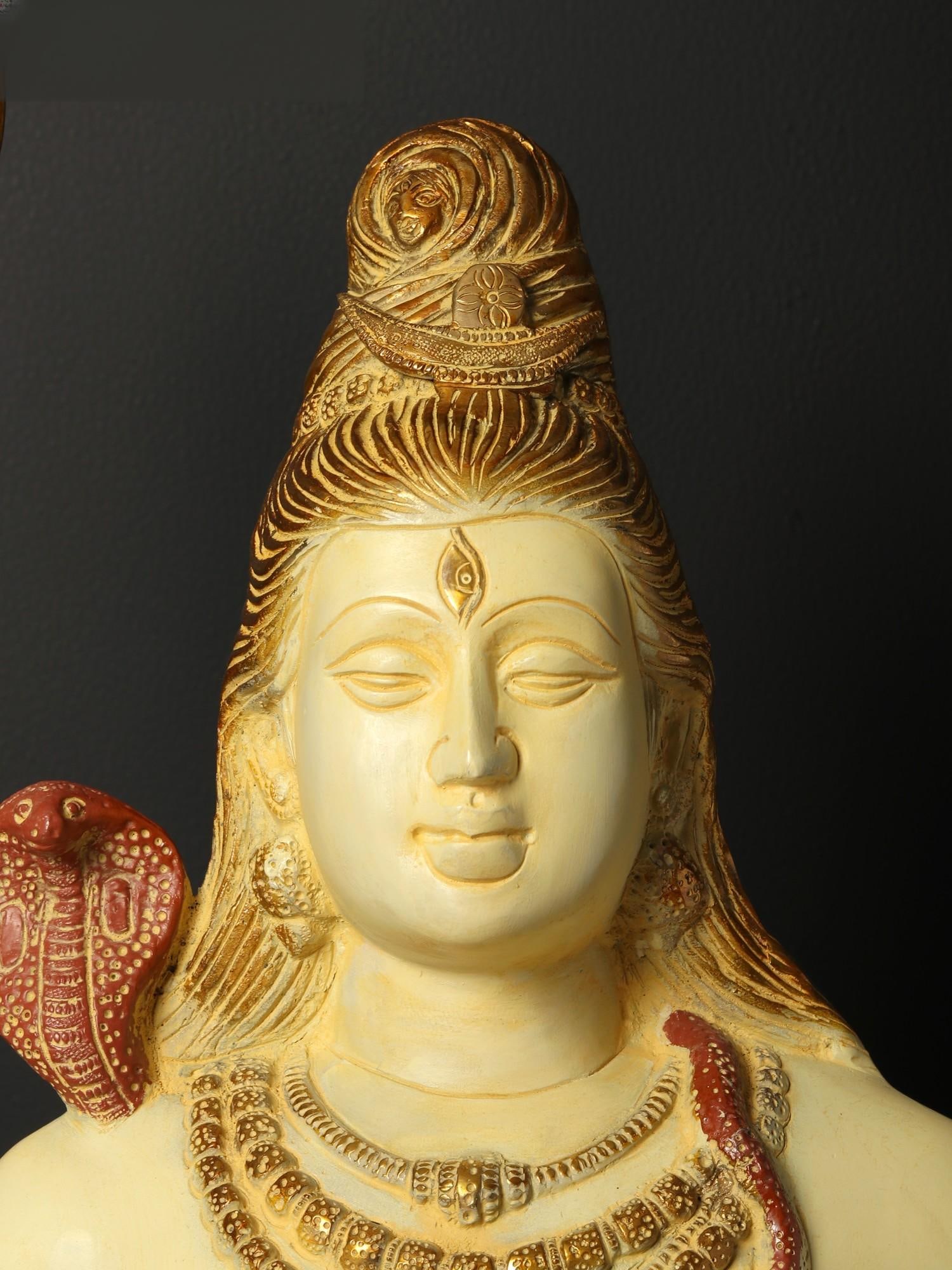 The Unwavering Contemplation of Lord Adinath | Brass Statue - 2