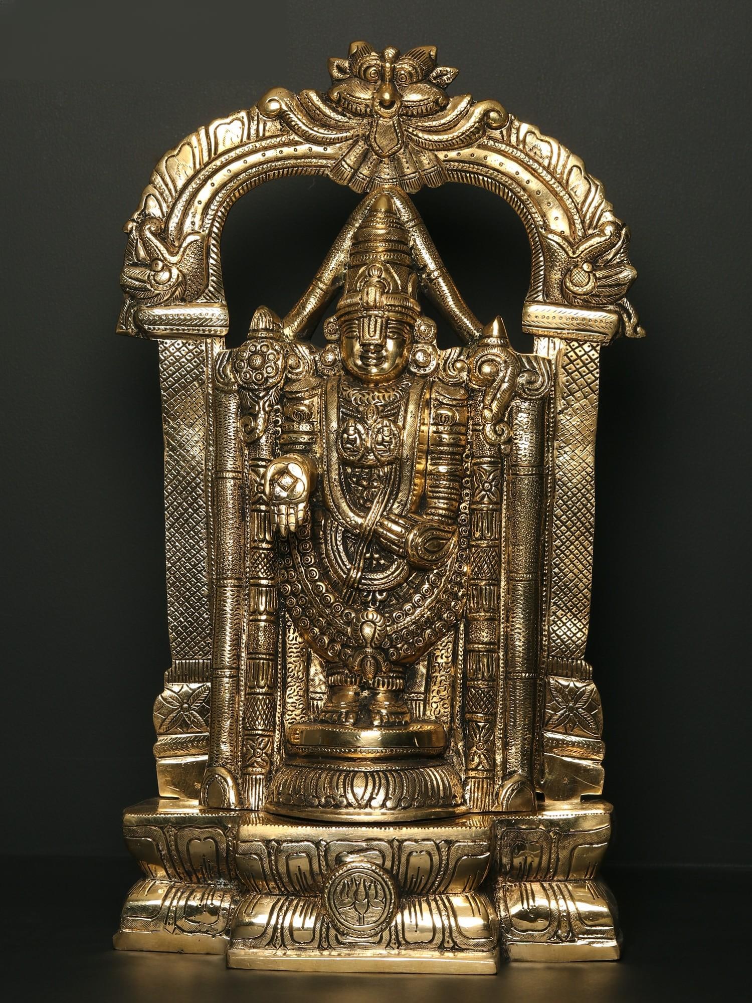 19" Tirupati Balaji (Venkateshvara) | Brass Statue: Title: 19" Tirupati Balaji (Venkateshvara) | Brass Statue Description: Reference: itemcode: DDE028 Reserve: $662.00 Shipping: Domestic: Flat-rate of $74.00 to anywhere within the contiguous U.S. Inter