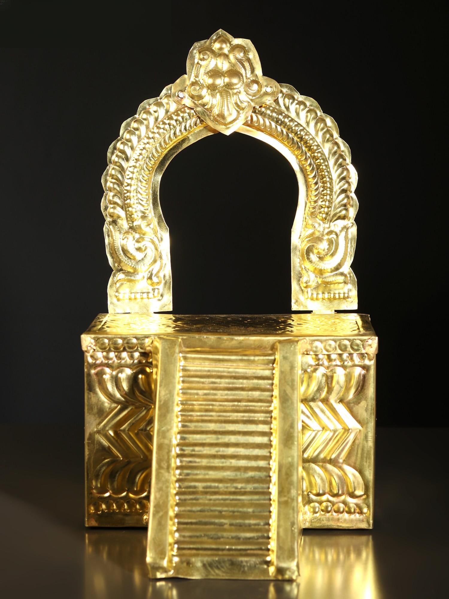 15" Brass Ayyappan Throne with Stairs - 2