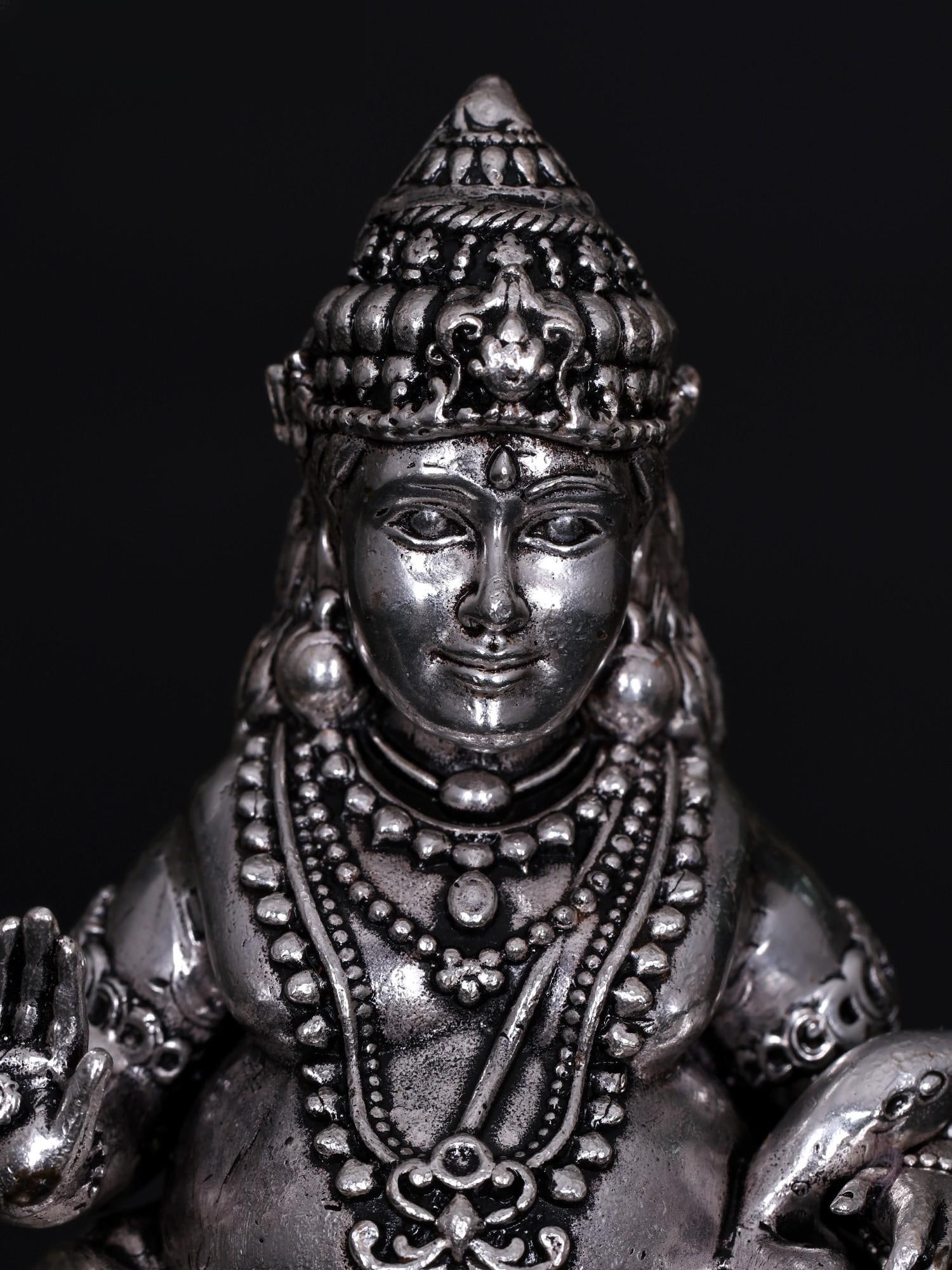 Small Superfine Blessing Lord Kubera Brass Statue (Multiple Sizes) - 2