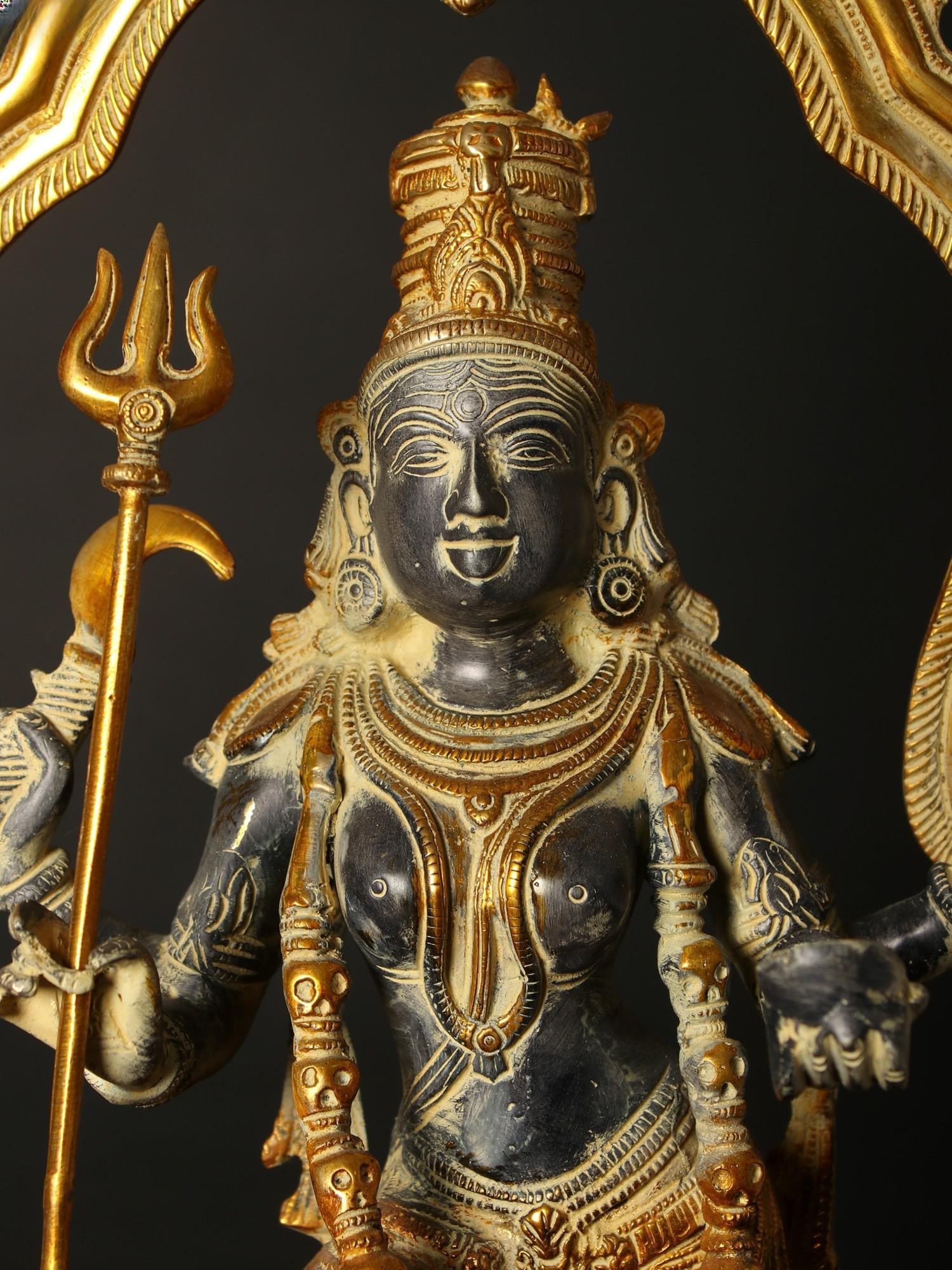 21" Brass Idol Of Goddess Mahakali - 2