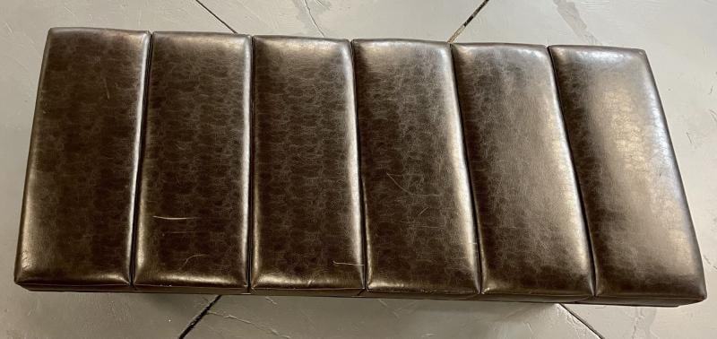 Mid-Century Modern Bench / Ottoman, Leather, Steel - 7