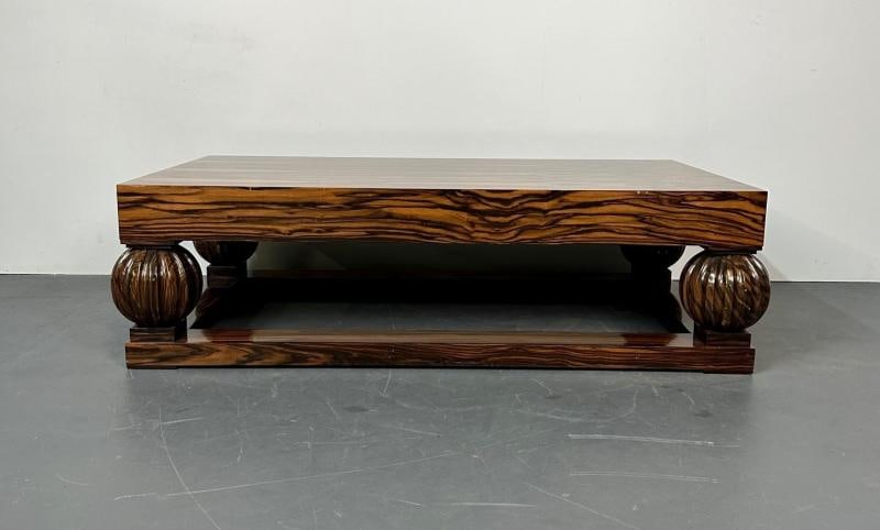 Émile-Jacques Ruhlmann French Art Deco Style Rectangular Coffee Table, Macassar - 4