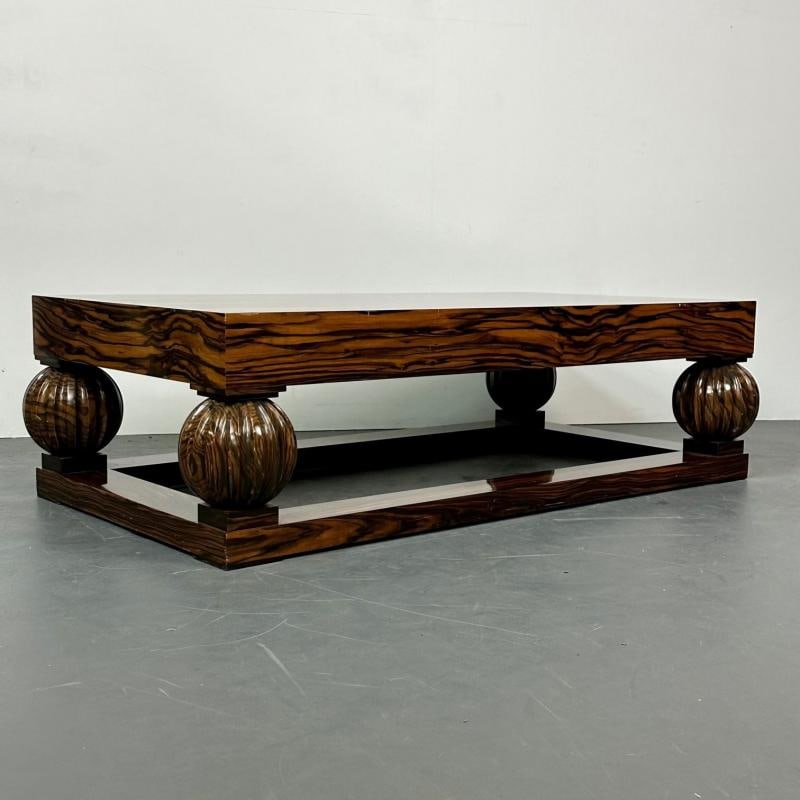 Émile-Jacques Ruhlmann French Art Deco Style Rectangular Coffee Table, Macassar - 5