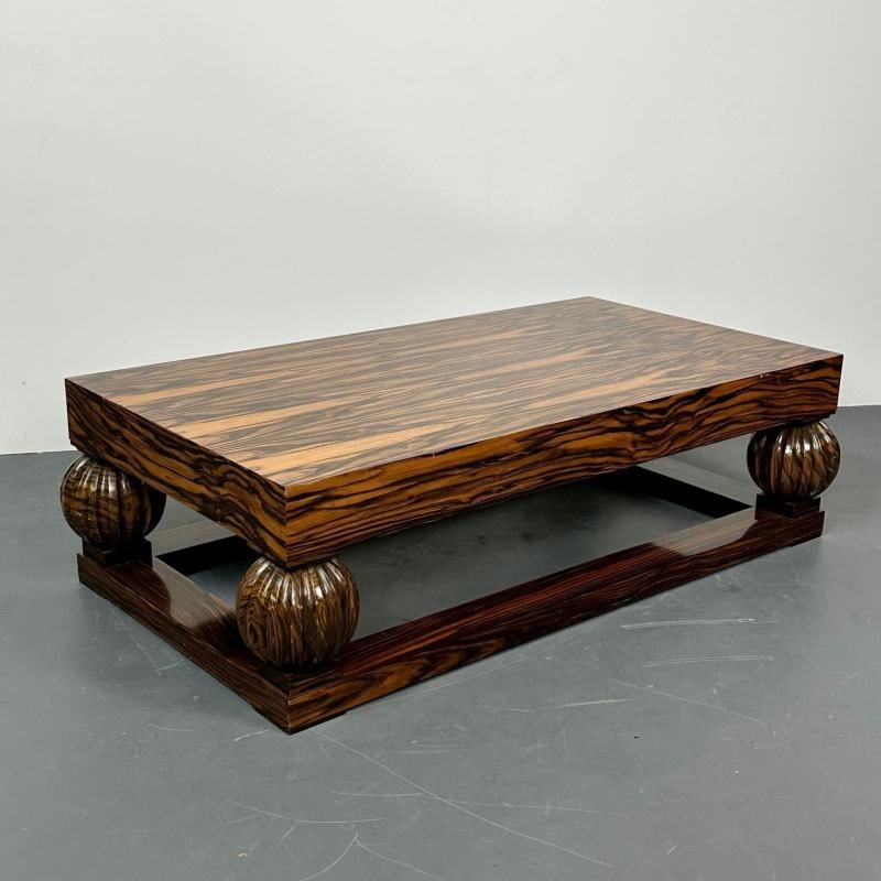 Émile-Jacques Ruhlmann French Art Deco Style Rectangular Coffee Table, Macassar - 6