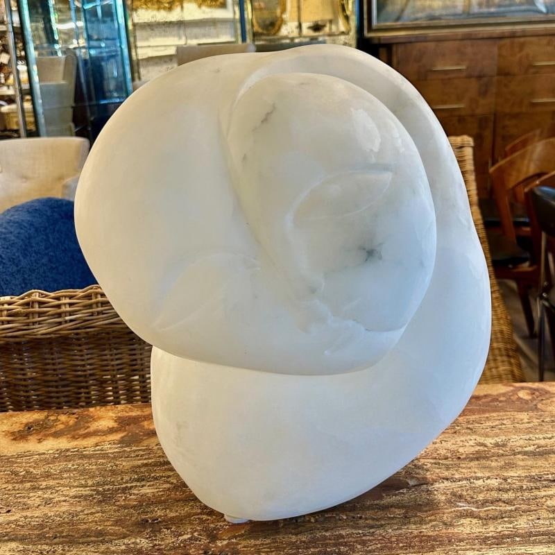 Contemporary Figural Marble Bust Depicting Heart Shaped Face Signed Forma - 5