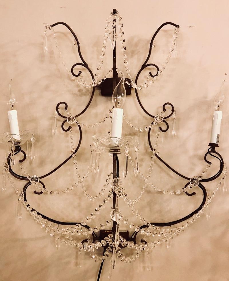 3 Pair Metal Timothy Oulton Paris Wall Sconces In The Style Of Niemann Weeks - 2