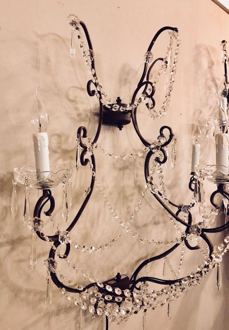 3 Pair Metal Timothy Oulton Paris Wall Sconces In The Style Of Niemann Weeks - 7