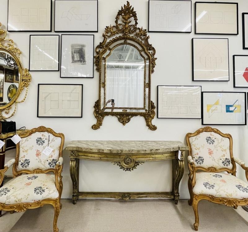 An Italian Gilt Wood Wall, Console or Pier Mirror - 3