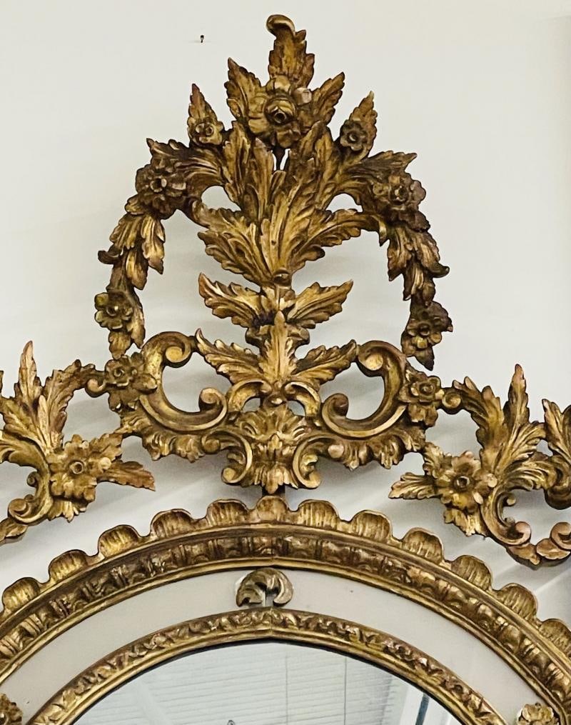 An Italian Gilt Wood Wall, Console or Pier Mirror - 7