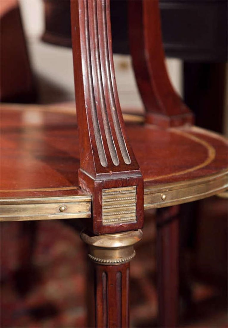 French Two-Tier Mahogany Dessert Stand Manner of Louis XVI - 6