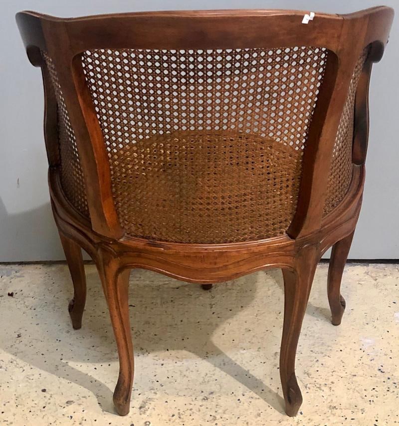 18th Century French Caned Bergère de Bureau - 11