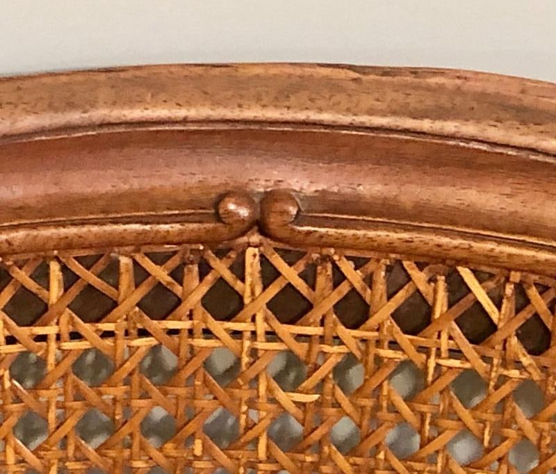 18th Century French Caned Bergère de Bureau - 6
