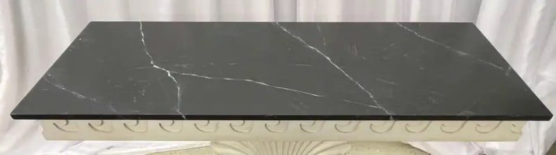 Pair of Hollywood Regency Style Shell From Console Tables, Faux Marble Top - 4