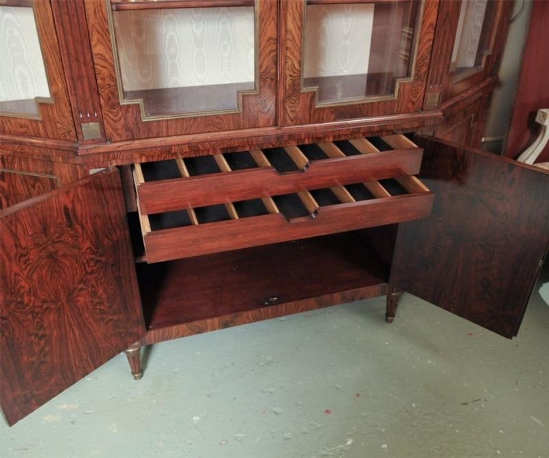 Custom-Made Maison Jansen Rosewood Breakfront Bookcase - 10