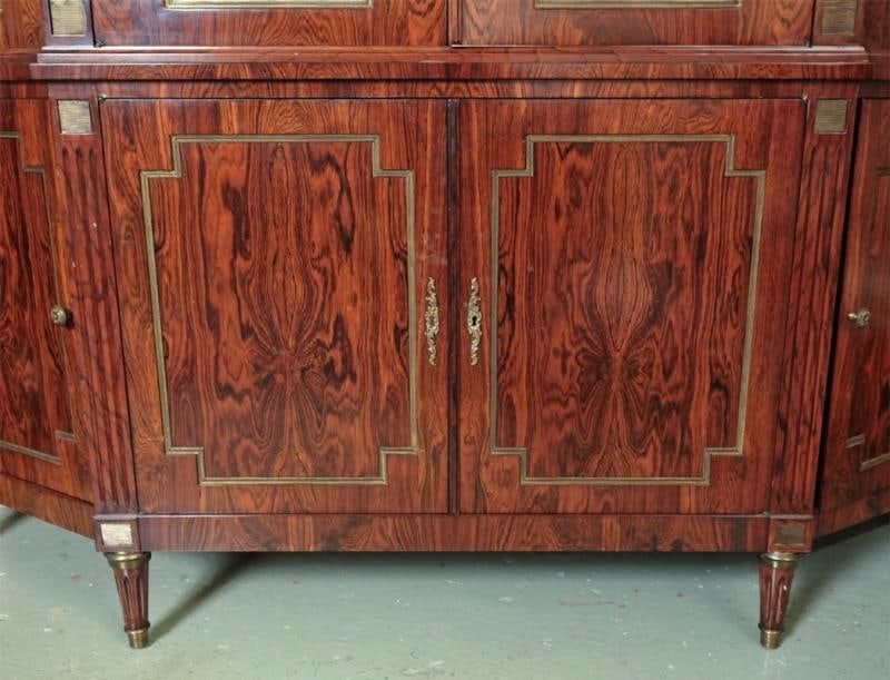Custom-Made Maison Jansen Rosewood Breakfront Bookcase - 4