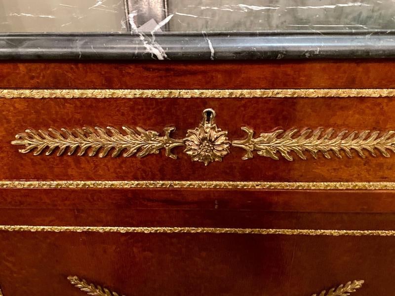 Pair Of Maison Jansen Russian Neoclassical Style Cabinets or Commodes Marble Top - 6