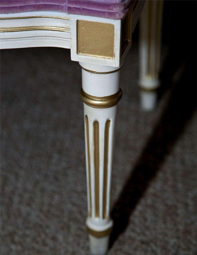 Pair of French Louis XVI Style Painted Foot Stools - 4