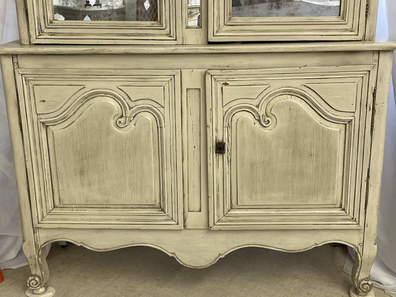 19th Century Gustavian Bookcase Cabinet, Cupboard, Antiqued Mirror, French - 10