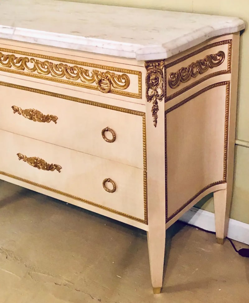 Hollywood Regency Maison Jansen Style Commodes or Nightstands a Pair - 10