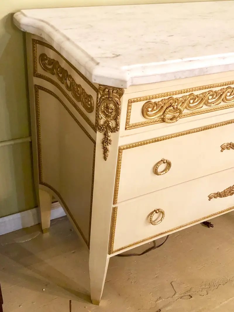 Hollywood Regency Maison Jansen Style Commodes or Nightstands a Pair - 7